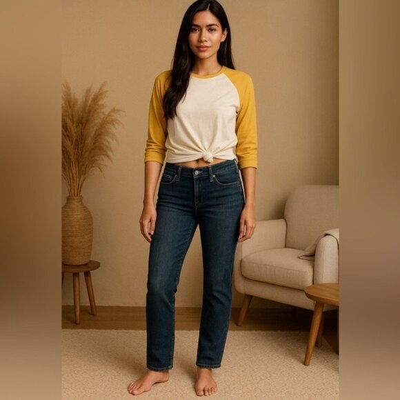 Lucky Brand Mid Rise Sweet Straight Jeans Dark Wash Women Size 30R Nomadcore - Picture 9 of 9